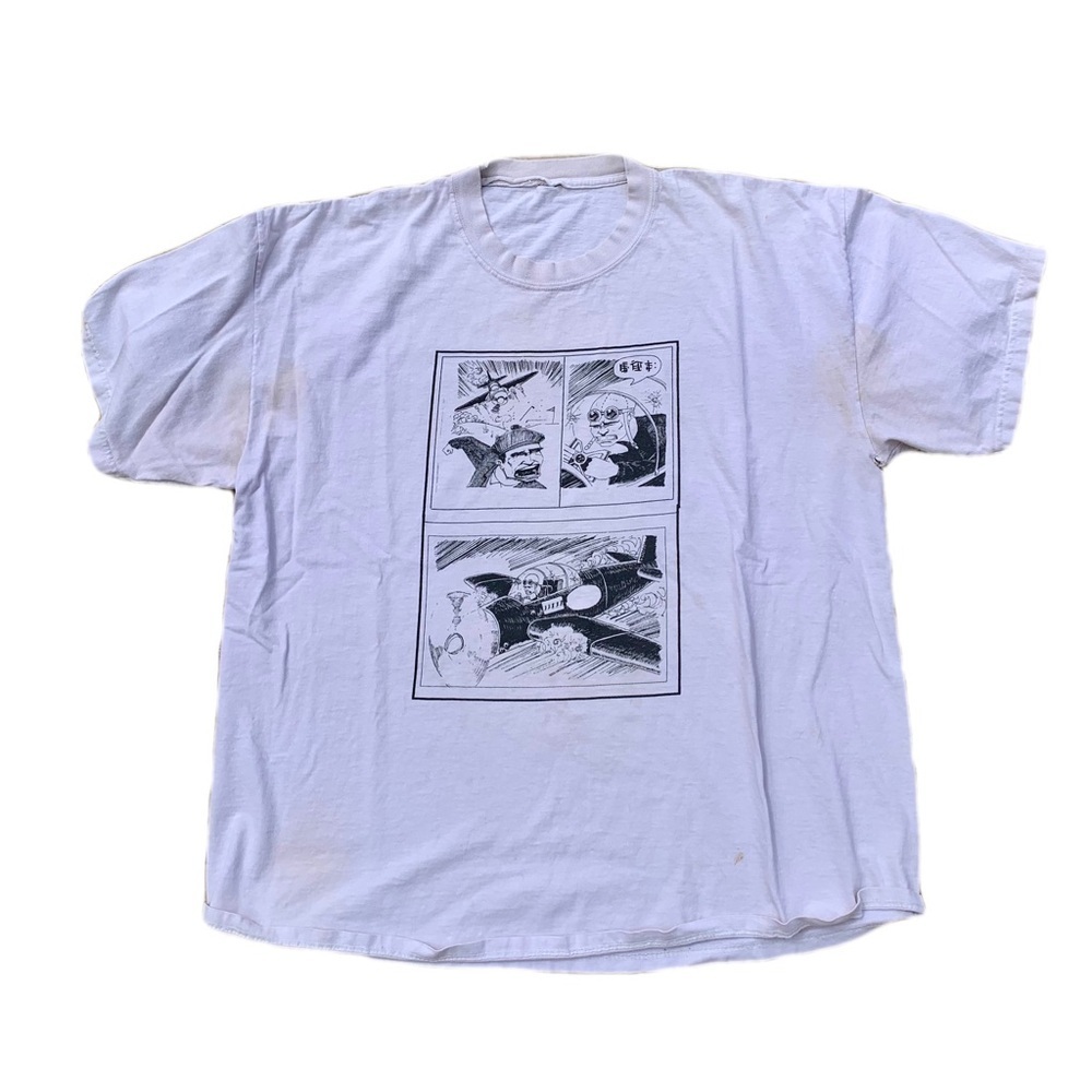 💛 Vintage Five Iron Frenzy Vintage Band T-Shirt Comic Book Art Ska Punk XL White